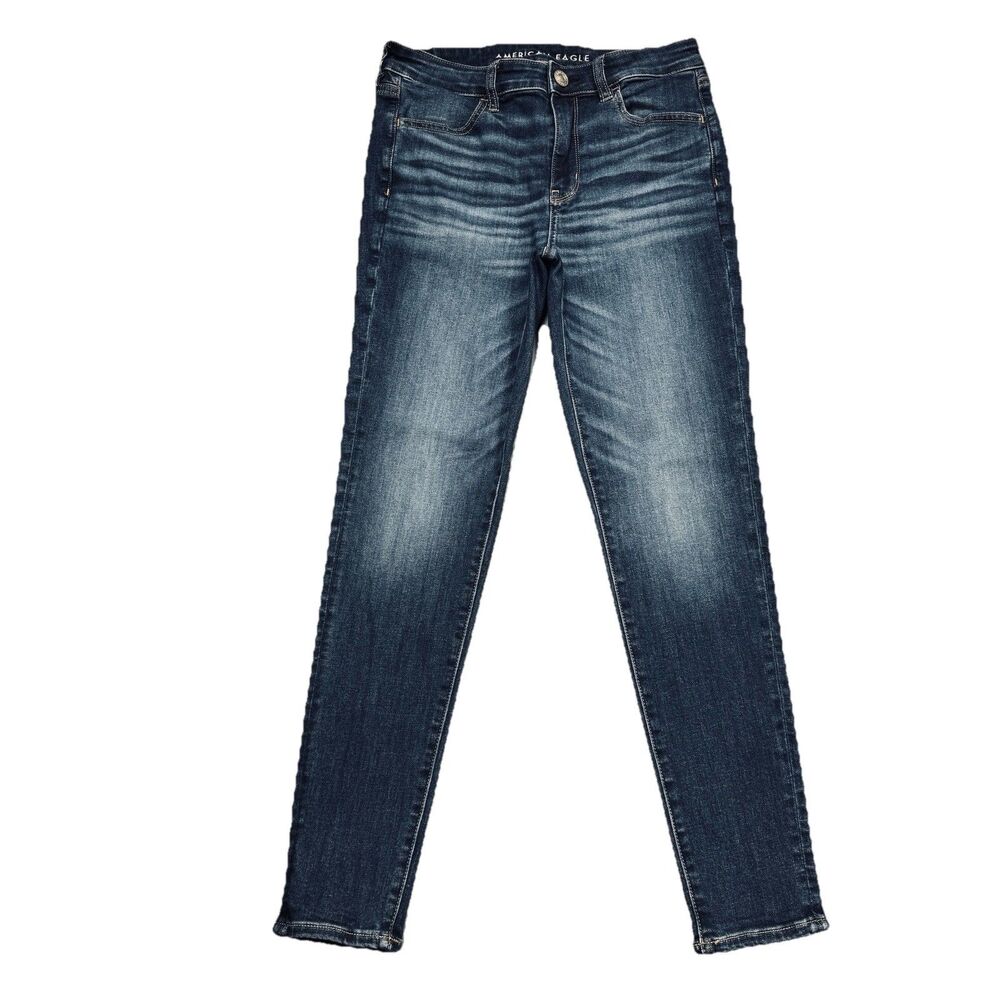 American Eagle Hi Rise Jegging Jeans 8 (29x27.5) Dark Wash Blue Denim Womens